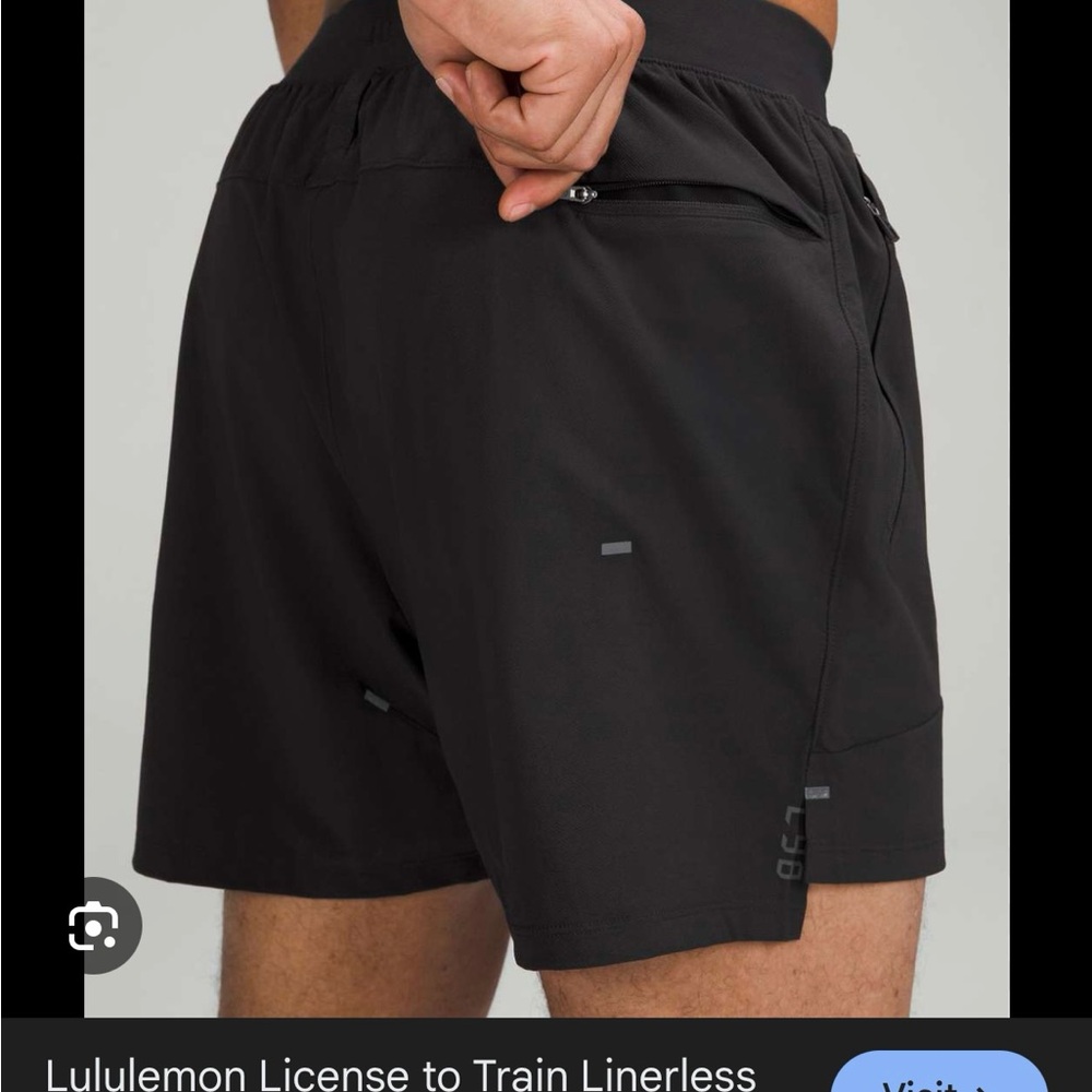 lululemon Men's Black  Athletic Shorts Long cense to Train Linerless XS